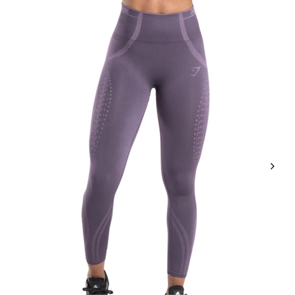 Gymshark Lilac Lavender Lacey Motto Leggings Super Stretchy